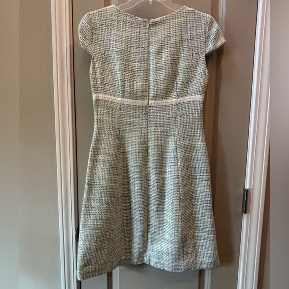Alex Marie Tweed Midi Dress in Green and White - Picture 5 of 6